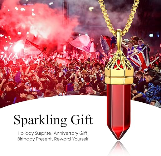 Classic red hexagon pendant